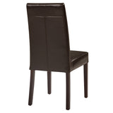 Hartford Bicast Leather Dining Chair Set of 2 - Chic Mid-Century Modern Design for Your Home