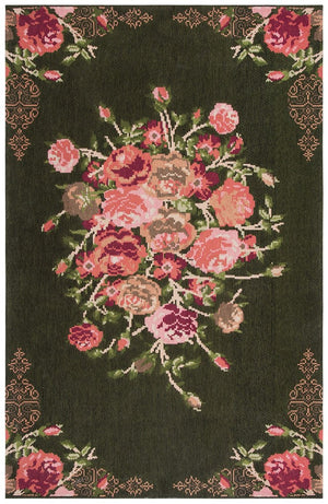 Safavieh Classic Vintage 115 Power Loomed Polyester Country & Floral Rug CLV115Z-9