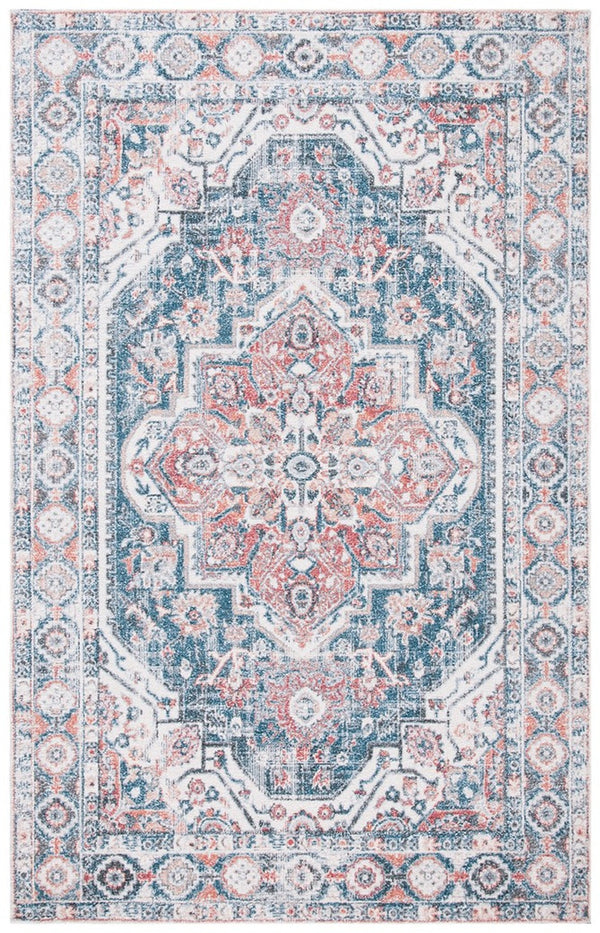 Clv-Classic Vintage Classic Vintage 203 Transitional Hand Tufted 80% Polyester, 20% Cotton Rug Blue / Red