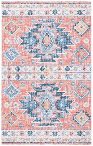 Clv-Classic Vintage Classic Vintage 208 Transitional Hand Tufted 80% Polyester, 20% Cotton Rug Blue / Rust