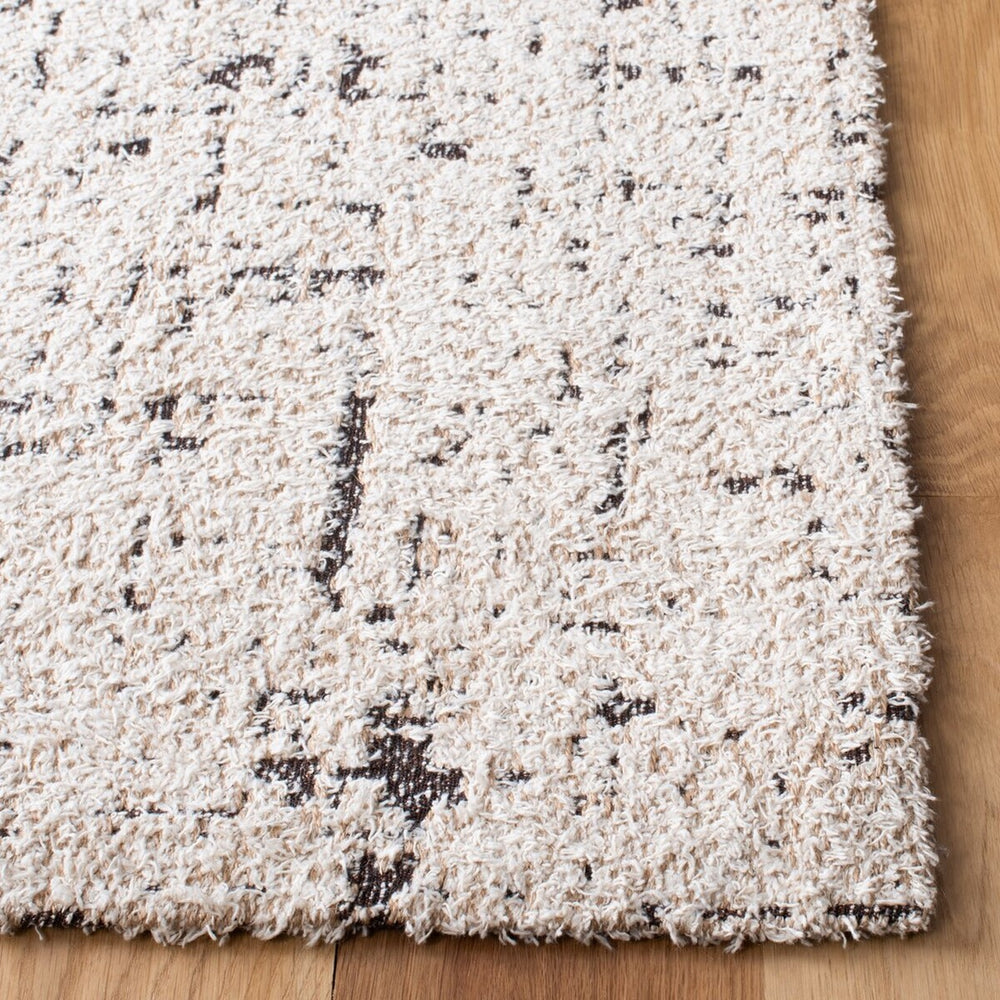 Classic Hand Woven Vintage Rug – Soft Cotton and Jute Blend for Timeless Home Decor Style