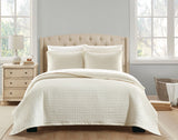 Xavier Beige Queen 3pc Quilt Set