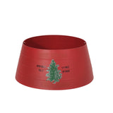Suncook Metal Christmas Tree Collar, Red