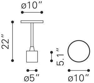 Zuo Modern Johan Marble, Iron Modern Commercial Grade Side Table White, Gold, Gray Marble, Iron