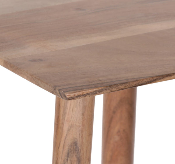 Porter Designs Portola Solid Acacia Wood Transitional End Table Natural 09-108-07-1012