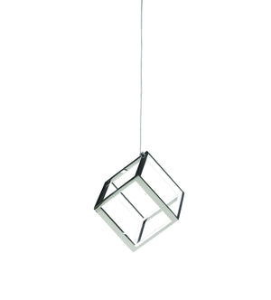 Bethel Shiny Nickel LED Single Pendant Lighting in Aluminum & Acrylic