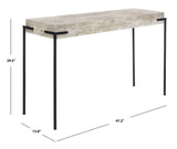 Safavieh Eli Rectangle Console Table in Light Grey and Black CNS4200A 889048767584
