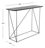 Safavieh Rylee Rectangle Console Table in Grey and Black CNS4202A 889048767607