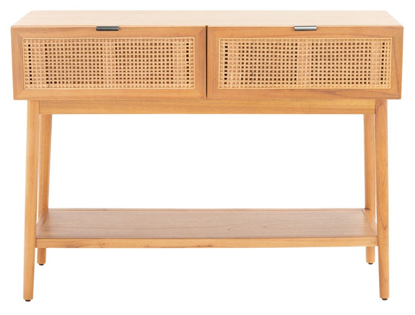 Safavieh Baisley 2 Drawer Rattan Console Table CNS5000A