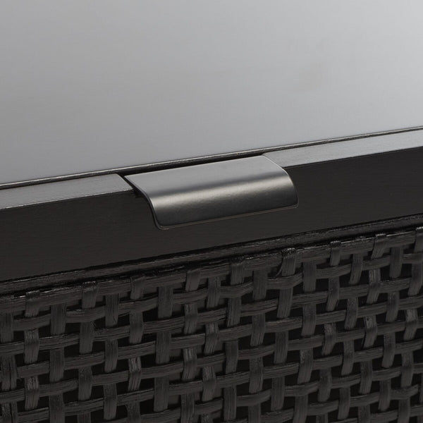 Safavieh Baisley 2 Drawer Rattan Console Table Black CNS5000B