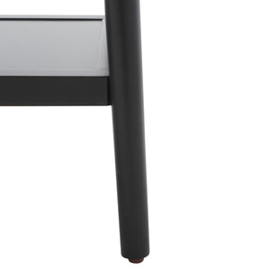 Safavieh Baisley 2 Drawer Rattan Console Table Black CNS5000B