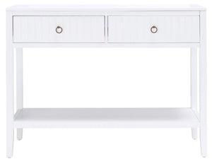 Tegan 2 Drawer Console Table White Wood CNS5001A