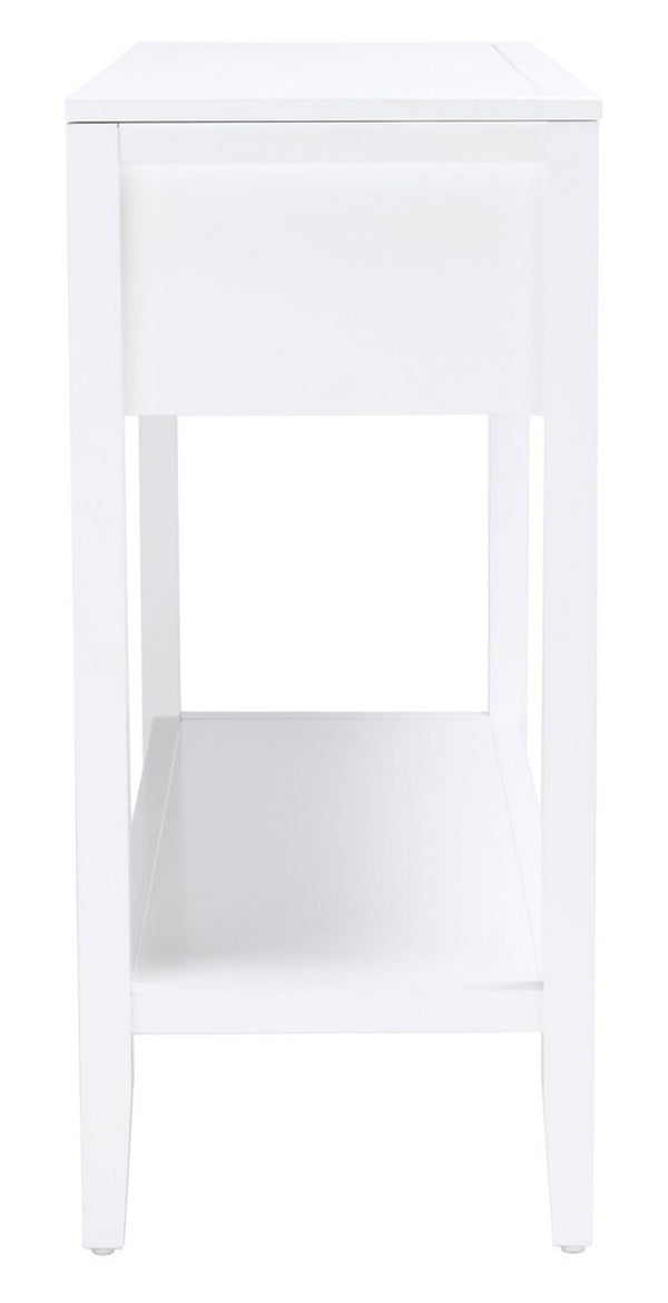 Tegan 2 Drawer Console Table White Wood CNS5001A