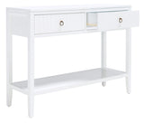 Tegan 2 Drawer Console Table White Wood CNS5001A