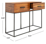 Marquise 2 Drawer Console Table Brown / Black Legs Wood CNS5002A