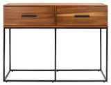 Marquise 2 Drawer Console Table Brown / Black Legs Wood CNS5002A