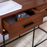 Marquise 2 Drawer Console Table Brown / Black Legs Wood CNS5002A