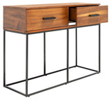 Marquise 2 Drawer Console Table Brown / Black Legs Wood CNS5002A