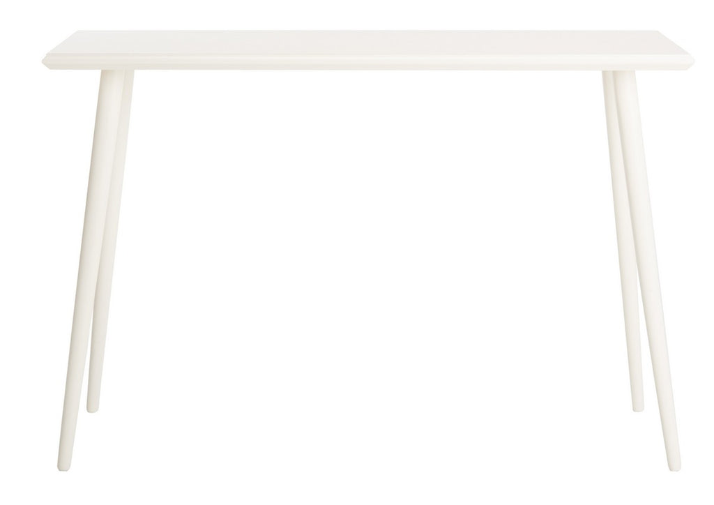 Safavieh Marshal Console Table Distressed White Wood Water Based Paint Pine MDF CNS5700A 889048258785