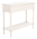 Peyton 2 Drawer Console Table Distressed White Wood CNS5704A