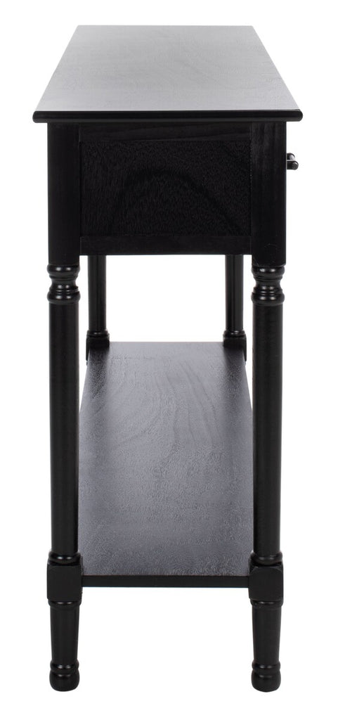 Peyton 3 Drawer Console Table Black Wood CNS5705B
