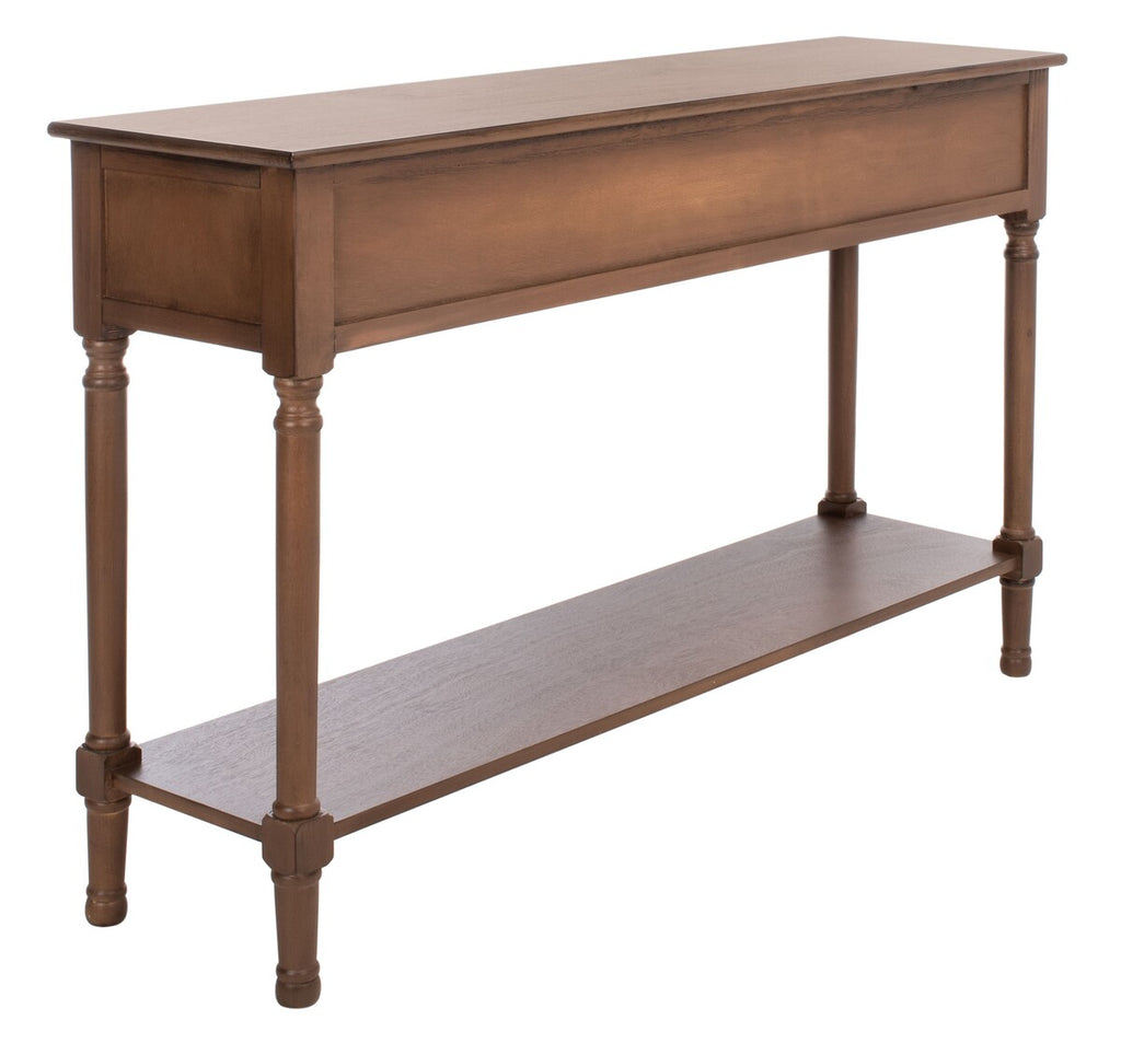Peyton 3 Drawer Console Table Brown Wood CNS5705C