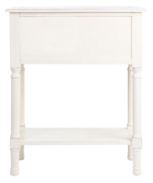 Primrose 3 Drawer Console Table Distressed White Wood CNS5707A