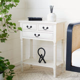 Primrose 3 Drawer Console Table Distressed White Wood CNS5707A