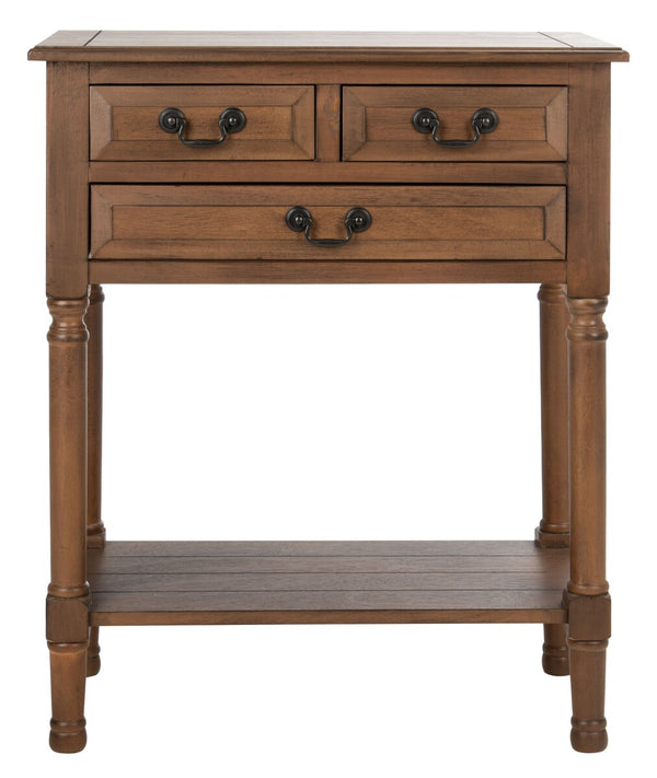 Primrose 3 Drawer Console Table Brown Wood CNS5707C
