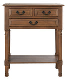 Primrose 3 Drawer Console Table Brown Wood CNS5707C