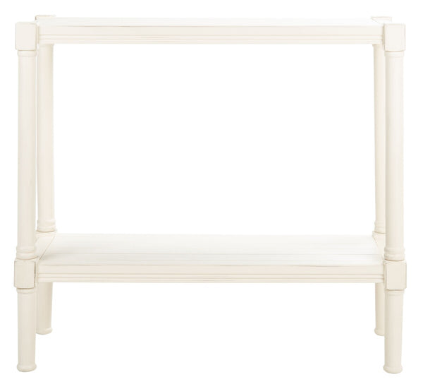 Rafiki Console Table Distressed White Wood CNS5714A