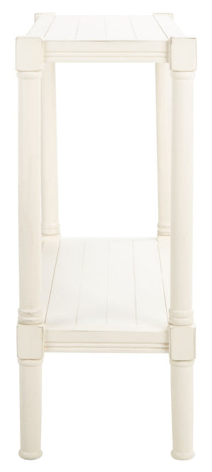 Rafiki Console Table Distressed White Wood CNS5714A