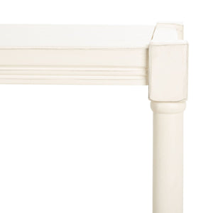 Rafiki 3 Shelf Console Table Distressed White Wood CNS5715A