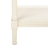 Rafiki 3 Shelf Console Table Distressed White Wood CNS5715A