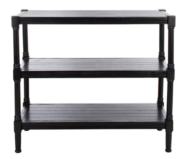 Rafiki 3 Shelf Console Table Black Wood CNS5715B