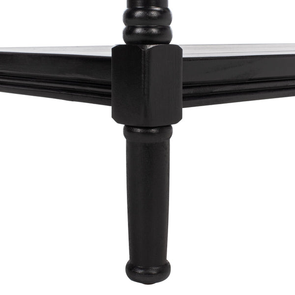 Rafiki 3 Shelf Console Table Black Wood CNS5715B