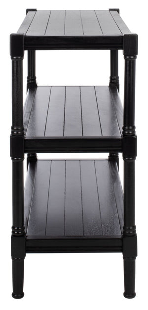 Rafiki 3 Shelf Console Table Black Wood CNS5715B