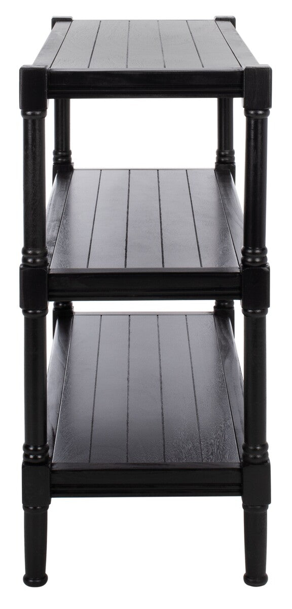 Rafiki 3 Shelf Console Table Black Wood CNS5715B