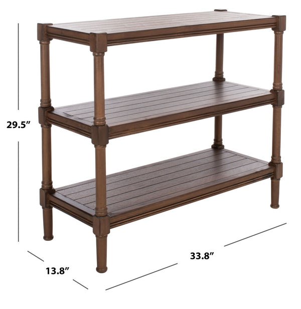 Rafiki 3 Shelf Console Table Brown Wood CNS5715C