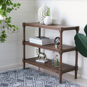 Rafiki 3 Shelf Console Table Brown Wood CNS5715C