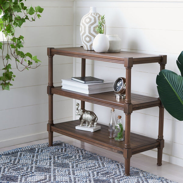 Rafiki 3 Shelf Console Table Brown Wood CNS5715C