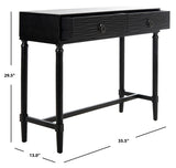 Aliyah 2Drw Console Table Black Wood CNS5729A