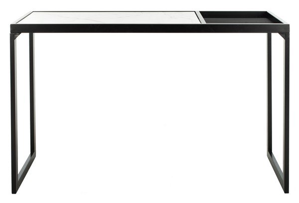 Safavieh Zuri Console Table Wood Paper Veneer MDF Metal Tube CNS6200A 889048437777