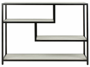 Safavieh Reese Geometric Console Table Beige / Black Wood / Metal CNS6203A 889048615052