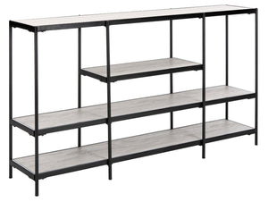 Safavieh Petra 3 Tier Console Table Beige / Black Wood / Metal CNS6204A 889048616936