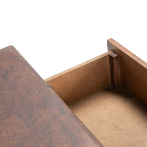 Tudor 2 Drawer 1 Shelf Console Table Dark Brown / Gold Wood CNS6600A