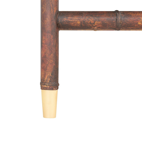 Tudor 2 Drawer 1 Shelf Console Table Dark Brown / Gold Wood CNS6600A