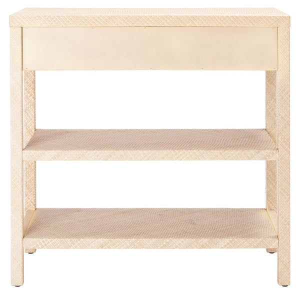 Apis Raffia Console Table Light Natural / Gold Wood CNS6603A
