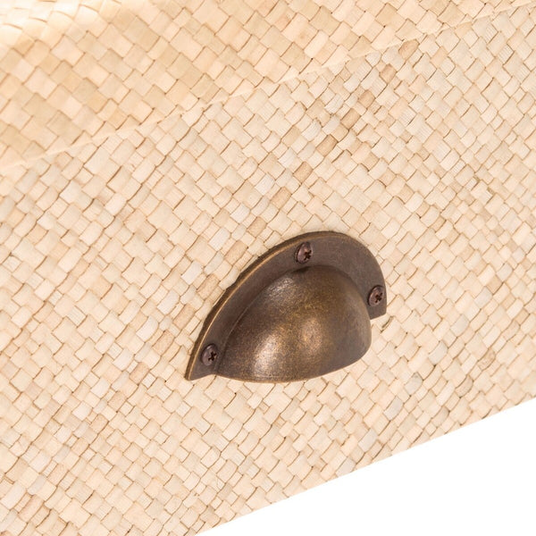 Apis Raffia Console Table Light Natural / Gold Wood CNS6603A