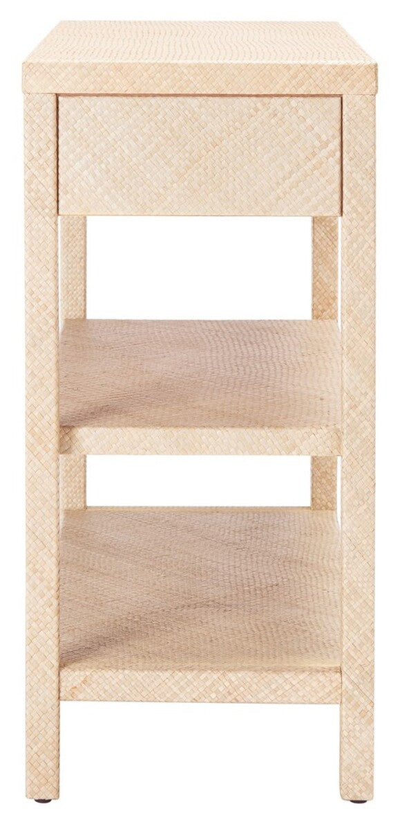 Apis Raffia Console Table Light Natural / Gold Wood CNS6603A